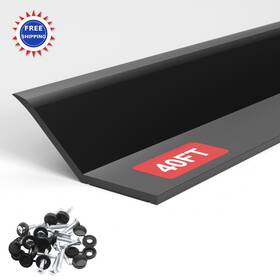 Nayotaa 717813087646 Garage Door Seal Top Sides 40 Ft Tpe Weather Stripping Replacement
