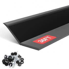 Nayotaa 717813088544 Garage Door Seal Top And Sides - 36 Ft Tpe Weather Stripping