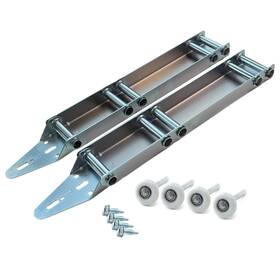 Newopenerssparts 752652537013 New Opener Parts Garage Door Low Headroom Quick Turn Brackets Pair With Rollers