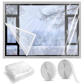 Iccoayq2700 Ovveroche 2 Pcs Window Insulation Kit 47 X 63 Inch Adjustable Plastic Clear