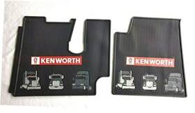 K860pdt Paccar T600 660 800 W900 Oem Black Rubber Floor Mats With Truck Logo Fits 2005 To 2020