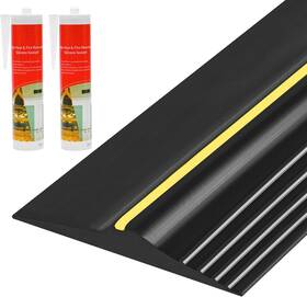 Papillon 445051035008 20ft Universal Garage Door Bottom Threshold Seal Strip With 20oz Glue Gel
