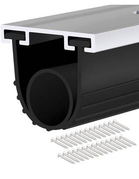 Papillon 647752335532 Garage Door Seals Bottom Rubber With Pre-drilled Aluminum Track Retainer Base