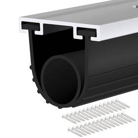 Ckmtz-2 Papillon 20ft Garage Door Bottom Seal Kit Epdm Rubber With Pre-drilled Alum Inch