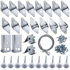 Ds-1656-us Patioer Garage Door Hardware Kit With Roller Hinge Bracket Cables And Fasteners