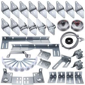 Ds-1657-us Patioer Garage Door Hardware Kit For 16ft By 7ft Overhead Doors With Bracket Drums