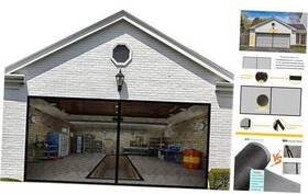 Loy014 Pauto-p Garage Door Screen 16x7ft For 2 Car Doors Reinforced Fiberglass 16 7ft