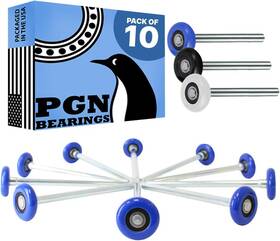 Bb-roller-blue-7in Pgn Bearings 2 Inch Nylon Blue Garage Door Rollers 10 Pack - Quiet And Smooth Whe