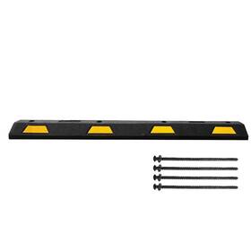 Plasticade 313031110175 Parking Stop With Yellow Stripes 6 Ft. For Asphalt