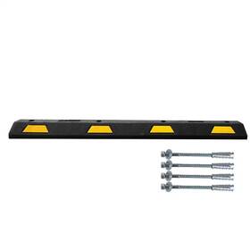 Plasticade 705353943485 Parking Stop With Yellow Stripes 6 Ft. For Concrete