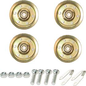 Pulley3 Plutreas 313034474465 3 Inch Heavy Duty Garage Door Pulley Kits 3/8 Arbor 200lb Load Rating Ki
