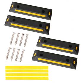 Pn0062 Punmew Parking Stopper For Garage 4pcs Vehicle Wheel Stop Rubber Tire Block