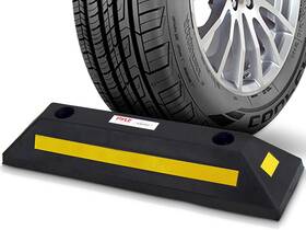 Pcrstp11 Pyle Curb Garage Vehicle Floor Stopper For Parking Safety 1pc Heavy Duty Rubber