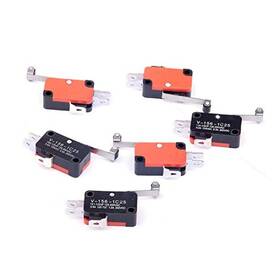 V-156-1c25 Qianxin Cyt1046 6pcs Micro Limit Switch Long Hinge Roller Momentary Spdt Snap