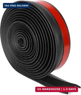 Qwork 795973623836 20 Ft Rubber Universal Garage Door Bottom Seal - Weatherproofing Insulatio