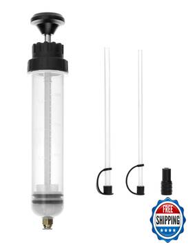 B08crsqmz5 Qwork 200cc 200ml Manual Automotive Pump Syringe For Gear Oil Brake Fluid 7oz