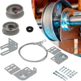 Usjz-0023-1 Rduigt Garage Door Torsion Spring Kit Including Cables Mounting Brackets Hardware Ki