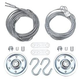 Realplus 617256200339 Garage Door Cable And Pulley Replacement Kit Including 2 Pairs Of Galvanized