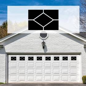 Sanfurney 717880920303 Magnetic Garage Door Windows Panes Diamond Style Pre-cut Faux Fake Decorative