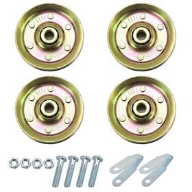 Scottchen Pro 607816989804 3 Inch Heavy Duty Garage Door Pulley Kits 3/8 Arbor 200lb Load 4 Sheave