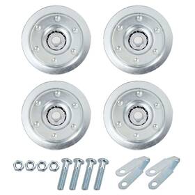 Scottchen Pro 619438667329 3 Inch Garage Door Pulley Kits 3/8 Arbor 200lb Load 4 Sheave Pulleys 2 Clevis Forks