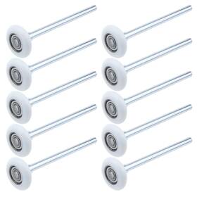 Semetall 779712240454 10 Pack Premium Nylon Garage Door Roller 1.8 Inch Wheels And 6.7 Stem Quiet
