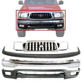 To1200248 Shahv Autoparts 715450905385 Front Bumper Steel Grille Chrome Shell With Painted Dark Gray Insert Fill