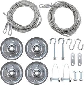 Shanghaiyayecangchuyouxiangongsi 313055253261 Realplus Garage Door Cable And Pulley Kit Including 2 Pairs Of Galvanized Aircr