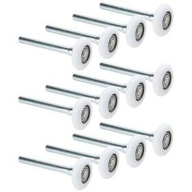 Sheutsan 758226712602 12 Pcs 1.8 Inch Wheels Garage Door Rollers 4.8 Stem Nylon Roller