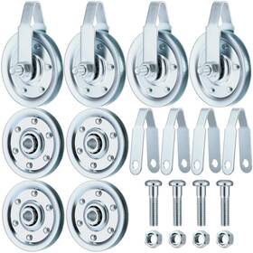 Ri-shimeyao-988 Shimeyao 8 Pieces Heavy Duty Garage Door Pulley 3 Inch Sheave Pulleys Kits