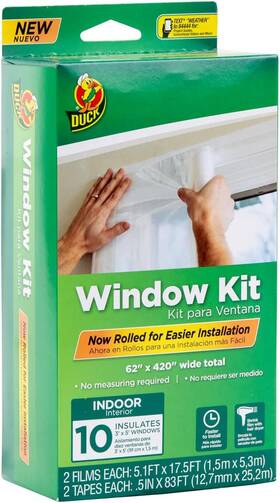 287406 Shurtape Technologies Duck Brand Window Insulation Kit - Winter Seal Fits Up To 10 Windows