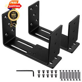 Sihnman 782948226161 Adjustable Barricade Brackets 2pcs - Drop Open Bar Holder For Black