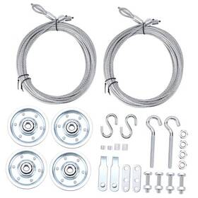 Jnd-0145 Southmanage Trading Co. Ltd Garage Door Cable And Pulley Replacement Kit 2 Pairs Galvanized Aircraft