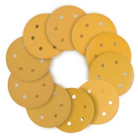 6ksz60-800 Ssiixx 6 Inch - Hole Hook And Loop Sanding Discs-60/80/100/120/150/220/320/400/600