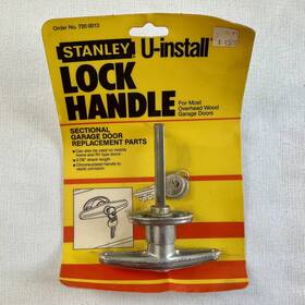 720-0013 Stanley U-install T Lock Handle With 2 Keys For Most Overhead Wood Garage Doors