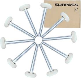 6200-2rs Surpass 692759249429 10 Pack 2ftft Ultra-quiet Nylon Garage Door Rollers 4 Inch Stem