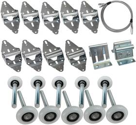 Surpass 726084676510 Garage Door Roller Hinge Top Bracket Cable Kit For 7ft Doors Nylon Bearings