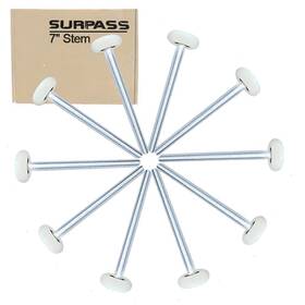 6200-2rs Surpass 741663012336 10 Pack 2ftft Ultra-quiet Nylon Garage Door Rollers 7 Stem Doubl
