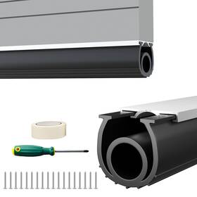 Symyda 707154471624 Universal Garage Door Seals Bottom Rubber Kit 10 Ft Heavy-duty U O Ring Weat