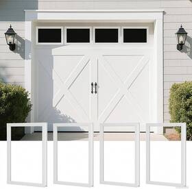 Teodute Er2160600 Garage Door Window Inserts 4 Pcs 21 Inch X14 Vinyl Replacement Kit Uv Resistant