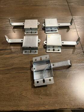 1011470005 The Rop Shop 4 5-pack Garage Door Slide Lock For 2 Inch Or 3 Track Cable Interior Latch Lever