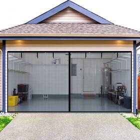 Toanel 746939905923 Garage Screen Doors For 2 Car - 16x7 Ft Heavy Duty Self Sealing Magnetic Fibe