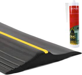 Tolanbbt 313085245281 10ft/3m Universal Garage Door Rubber Threshold Strip With 300ml Black A