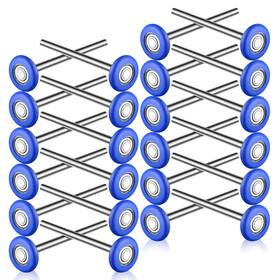 Jr-treela-1364 Treela 24pcs Blue Nylon Garage Door Rollers Set 1.8 Replacement Wheels For