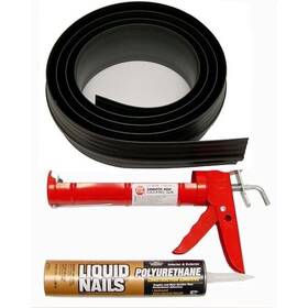 Tsunami Seal 313045349332 10 Ft. Black Garage Door Threshold Kit Create Tight-seal Floor