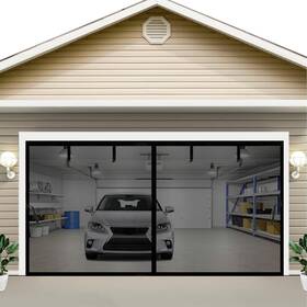 Gsd1010 Tudere Magnetic Garage Screen Door 10x10ft Doors For One Car Hands Black