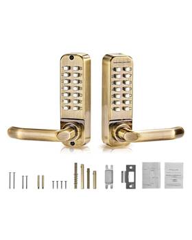 Uimoso 199413052079 Mechanical Keyless Entry Door Lock 14 Key For Outdoor Fence