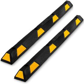 Usa 744759330086 72 Inch Heavy Duty Vehicle Rubber Car Parking Wheel Guide Stopper For Driveways