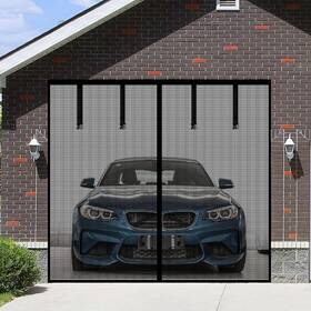 Veanusiver 711181488265 Magnetic Garage Screen Door For 1 Car Doors 9x7ft- Reinforced Self Sealin