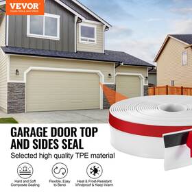 Vevor 197988087373 Garage Door Top And Sides Seal Strip 34 Ft Universal Weather Stripping